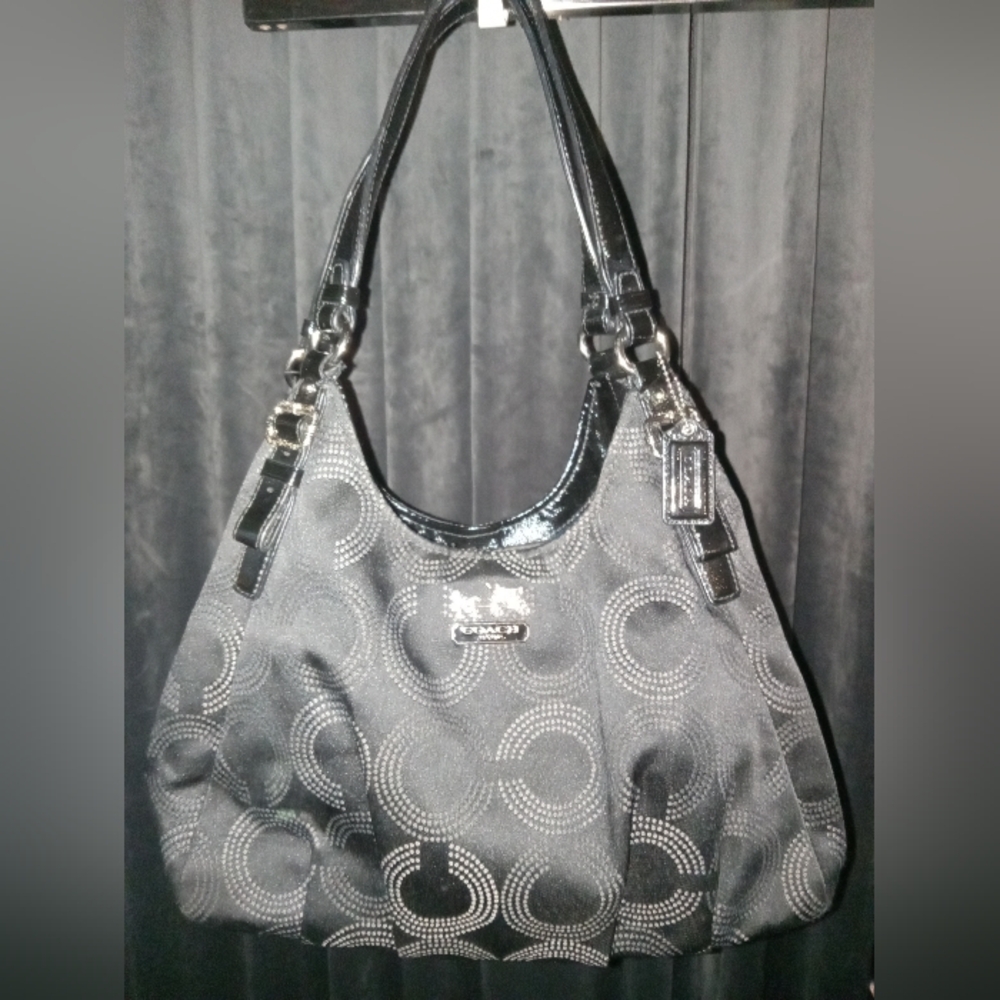 Coach Black and Silver Tote Bag